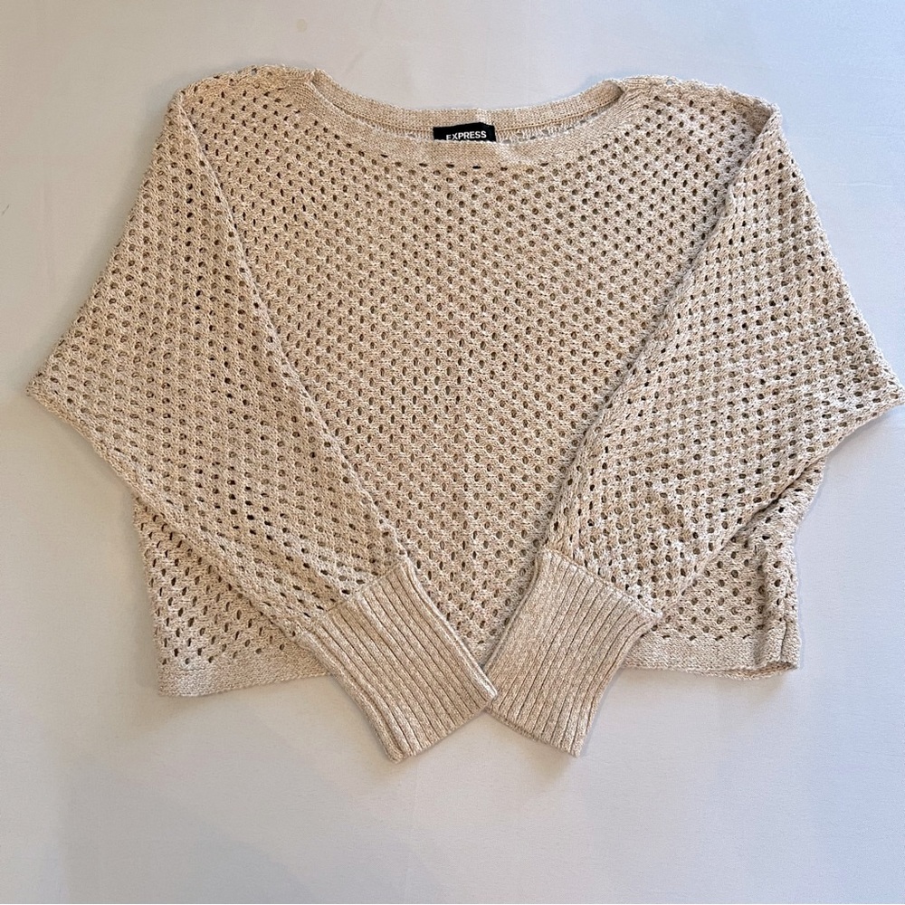 Express Cream Knit Sweater
